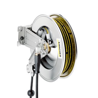 Kärcher - Automatische Schlauchtrommel, Edelstahl inkl. Schwenkhalter, 20 m