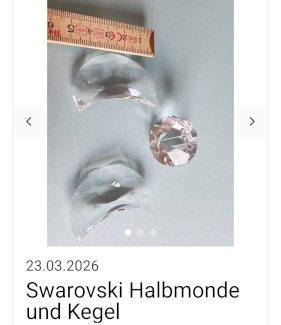 Swarovski 2 Halbmonde & 1 Kegel - Gratisinserat.ch