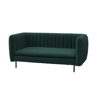 Sofa Samt ASHLEY 2-Sitzer dunkelgrün