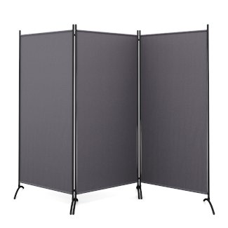 Paravent 3-teilig 255 x 180 cm anthrazit