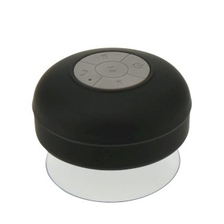 Lautsprecher Bluetooth mit Saugnapf schwarz/weiss