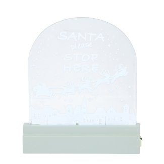 LED Leuchtschild Santa mehrfarbig