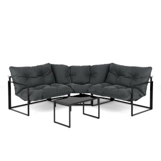 Lounge FLORENZIA anthrazit/schwarz