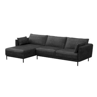Ecksofa Leder ELVIS links anthrazit - Gratisinserat.ch