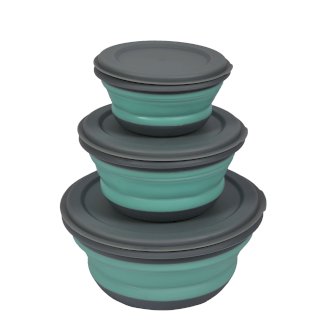 Schüssel Set faltbar 3-teilig grün - Gratisinserat.ch