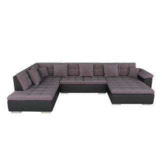 Ecksofa ARIA rechts taupe/schwarz