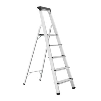 Stehleiter 5 Stufen silber/schwarz - Gratisinserat.ch