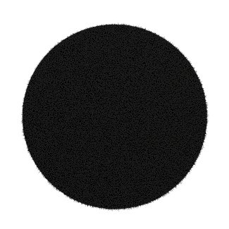 Hochflor Teppich rund 120 cm anthrazit