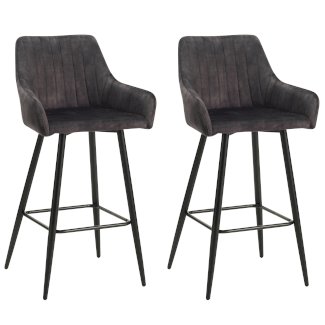 Barhocker Samt LEE 2er Set anthrazit - Gratisinserat.ch