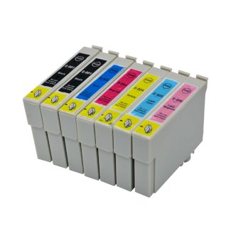 Tintenpatronen Set kompatibel mit Epson T0801 - T0806