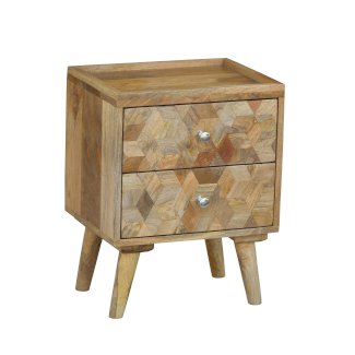 Nachttisch Holz LEVA 2 Schubladen