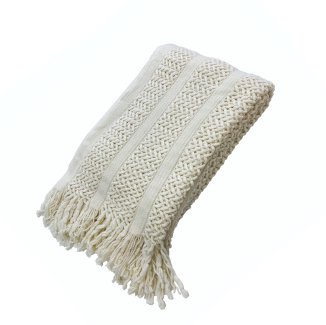 Kuscheldecke DREW 130 x 170 cm weiss - Gratisinserat.ch