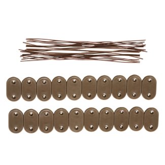 Sichtschutzmatte PVC Befestigungs-Kit 100 Stk. braun