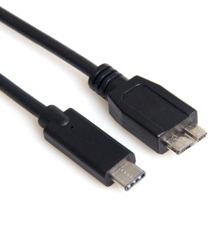 USB 3.0 - Micro USB 3.0 Kabel Typ C schwarz 1m