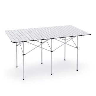 Campingtisch klappbar 140 x 70 cm silber