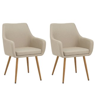 Esszimmerstuhl LADINA 2er Set beige