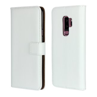 Lederetui für Samsung Galaxy S9 Plus weiss