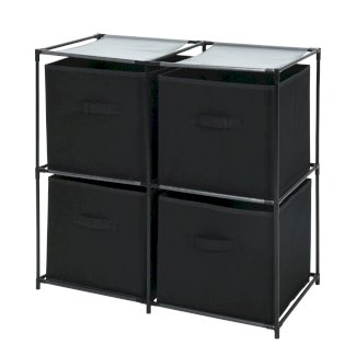 Regal mit 4 Aufbewahrungskisten 68 x 35 x 70 cm