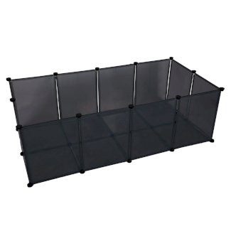 Freilaufgehege mit Bodenplatten grau