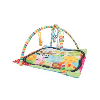 Krabbeldecke mit Spielbogen Tiere bunt