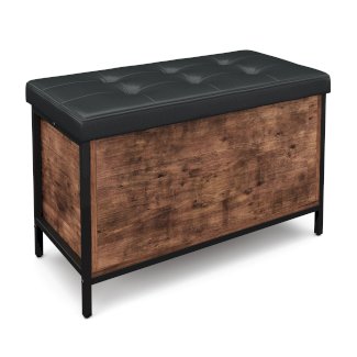 Truhe Leder Vintage BONITA 80 x 50 x 40 cm - Gratisinserat.ch