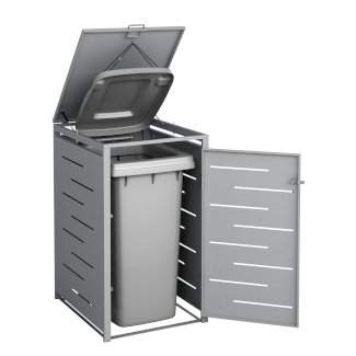 Mülltonnenbox 240L silber
