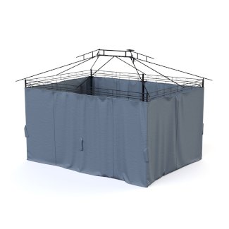 Seitenwände Gartenpavillon LED ROYAL 4 x 3 m grau