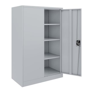 Aktenschrank mit 4 Böden grau