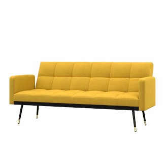 Schlafsofa Samt CALVIN gelb