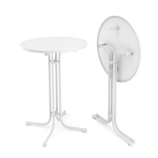 Bistrotisch Stehtisch MARTIN rund 80 x 110 cm weiss