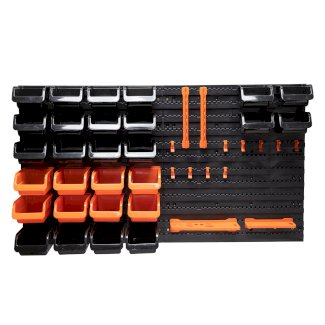 Werkzeugwand mit Stapelboxen 43-teilig