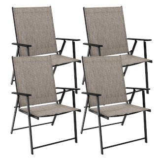 Gartenstuhl REA 4er Set braun/schwarz