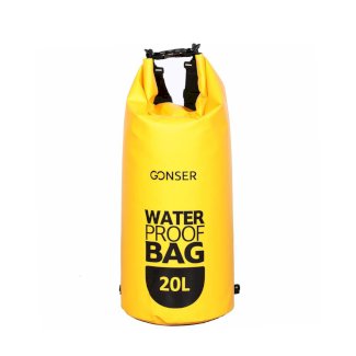 Dry Bag Tasche wasserdicht gelb 20L