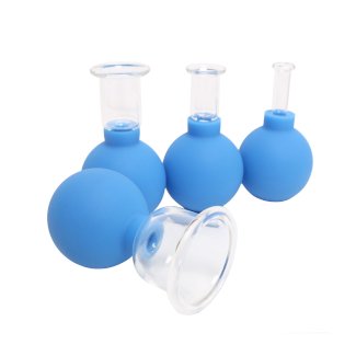 Schröpfgläser 4er Set blau