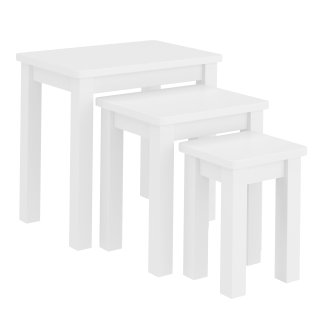 Beistelltisch Holz LUIGI 3-teilig weiss - Gratisinserat.ch