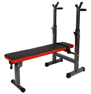 Hantelbank mit Langhantelablage