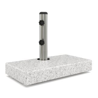 Sockel für Sonnenschirm Granit 25 kg rechteckig grau - Gratisinserat.ch