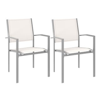 Gartenstuhl ZIA 2er Set weiss