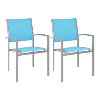 Gartenstuhl ZIA 2er Set blau