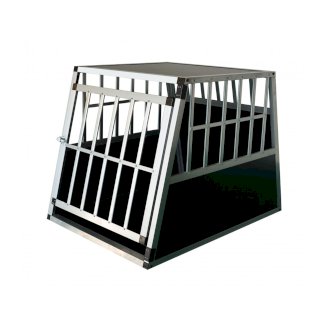 Hundebox Alu geneigte Rückseite M schwarz