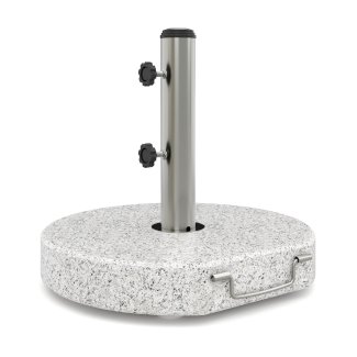 Sockel für Sonnenschirm Granit 30 kg rund grau