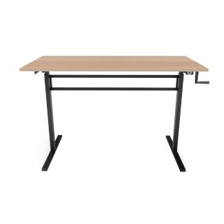 Stehpult manuell höhenverstellbar hellbraun/schwarz 120 x 60 cm