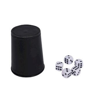 Würfel mit Würfelbecher klein