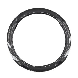 Lenkradbezug Auto 38 cm schwarz/weiss