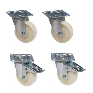 Lenkrollen PP Kunststoff 4er Set 100 mm