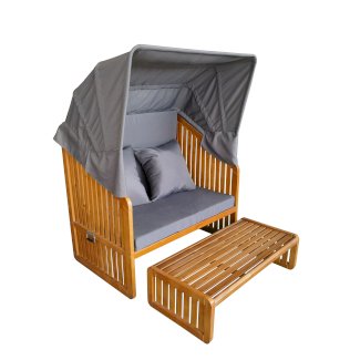 Strandkorb grau mit Fussbank - Gratisinserat.ch