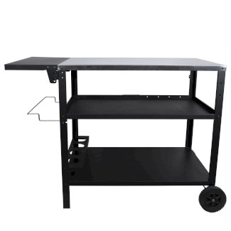 Grill Beistelltisch 127 x 64 x 84 cm schwarz