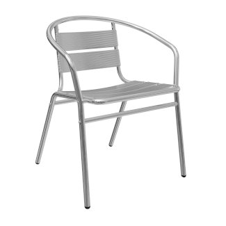 Gartenstuhl NOA Aluminium silber