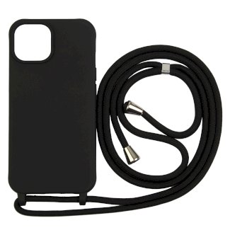 Handyhülle mit Band iPhone 15 schwarz