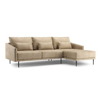 Ecksofa Leder LIV rechts beige